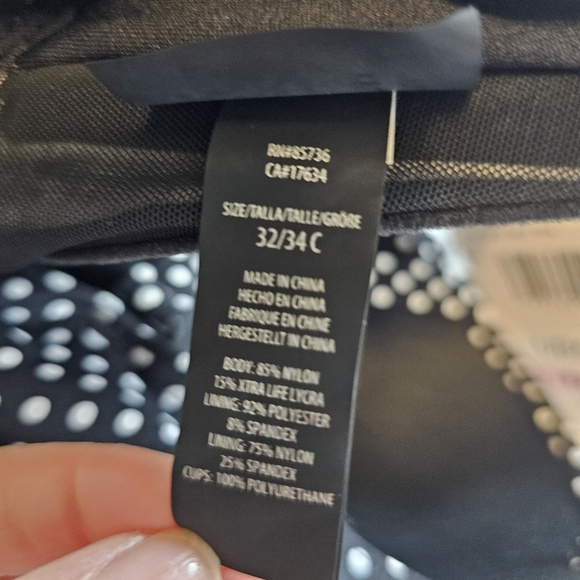 NWT Coco Reef 5-Way Bra-Sized Underwire Swim Dress - Polka Dot - 32/34C - Picture 12 of 16